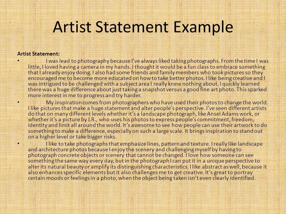 Artist Resume Sample